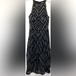 Gianna Bini Brynn Halter Neck Sequin Sheath Dress, sz 0